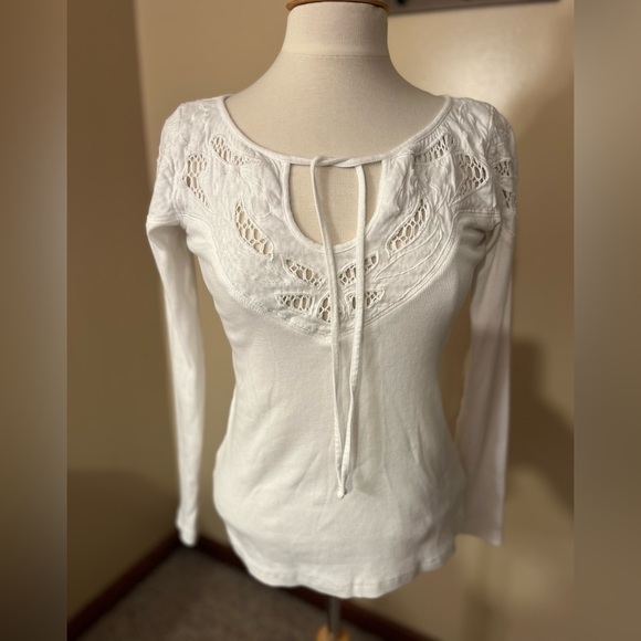 Free People With Love Detail Embroidered Top Sz M - Picture 6 of 9